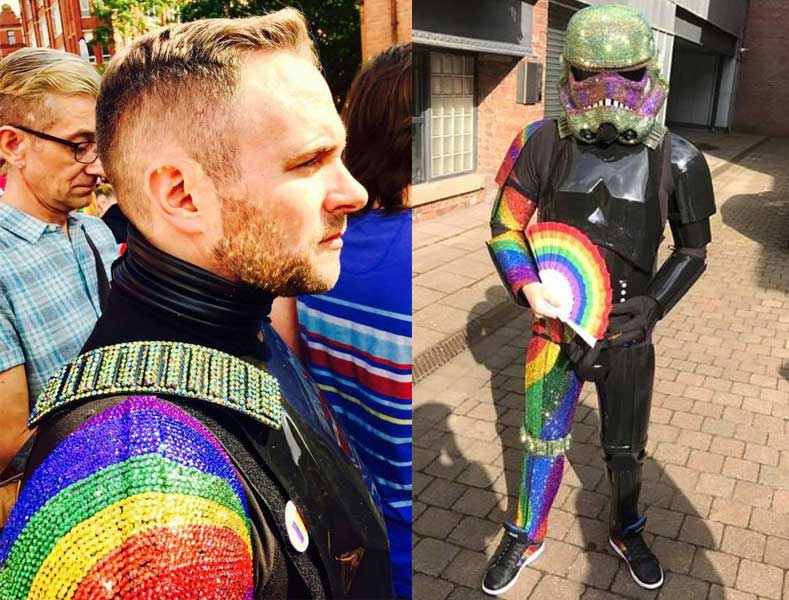 Rainbow Stormtrooper Shadowtrooper at Manchester Pride 2017